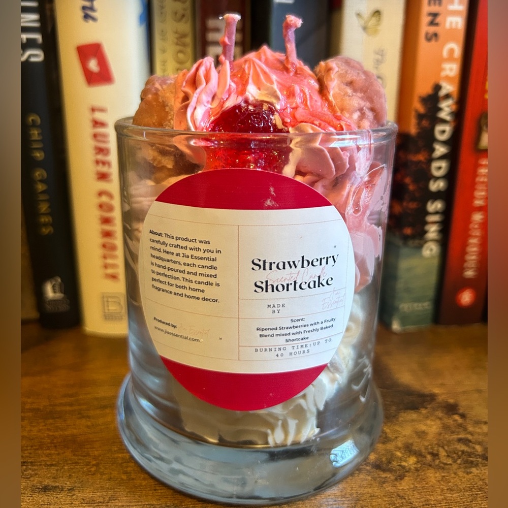 Strawberry Shortcake Dessert Candle